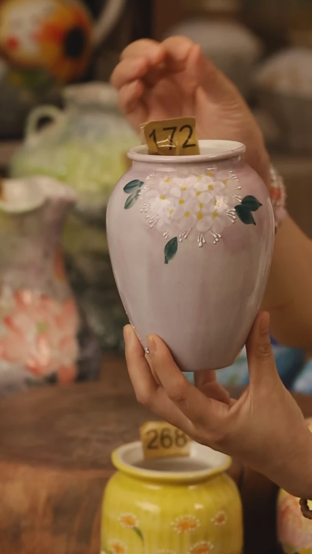 陶瓷172景德镇设计师手作花器摆件侘寂风