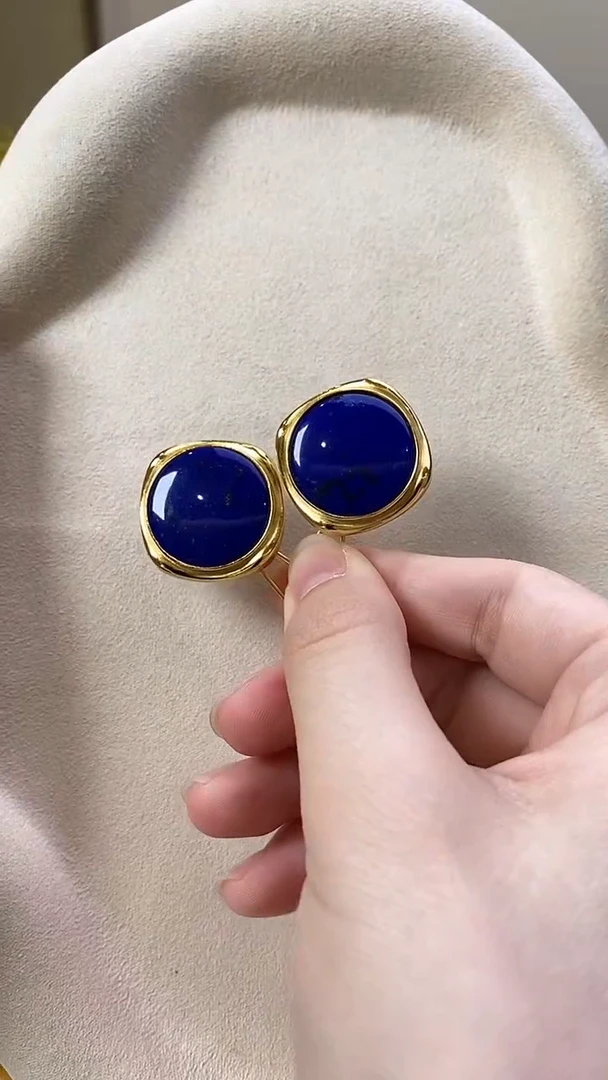 未镶嵌青金石耳饰耳环