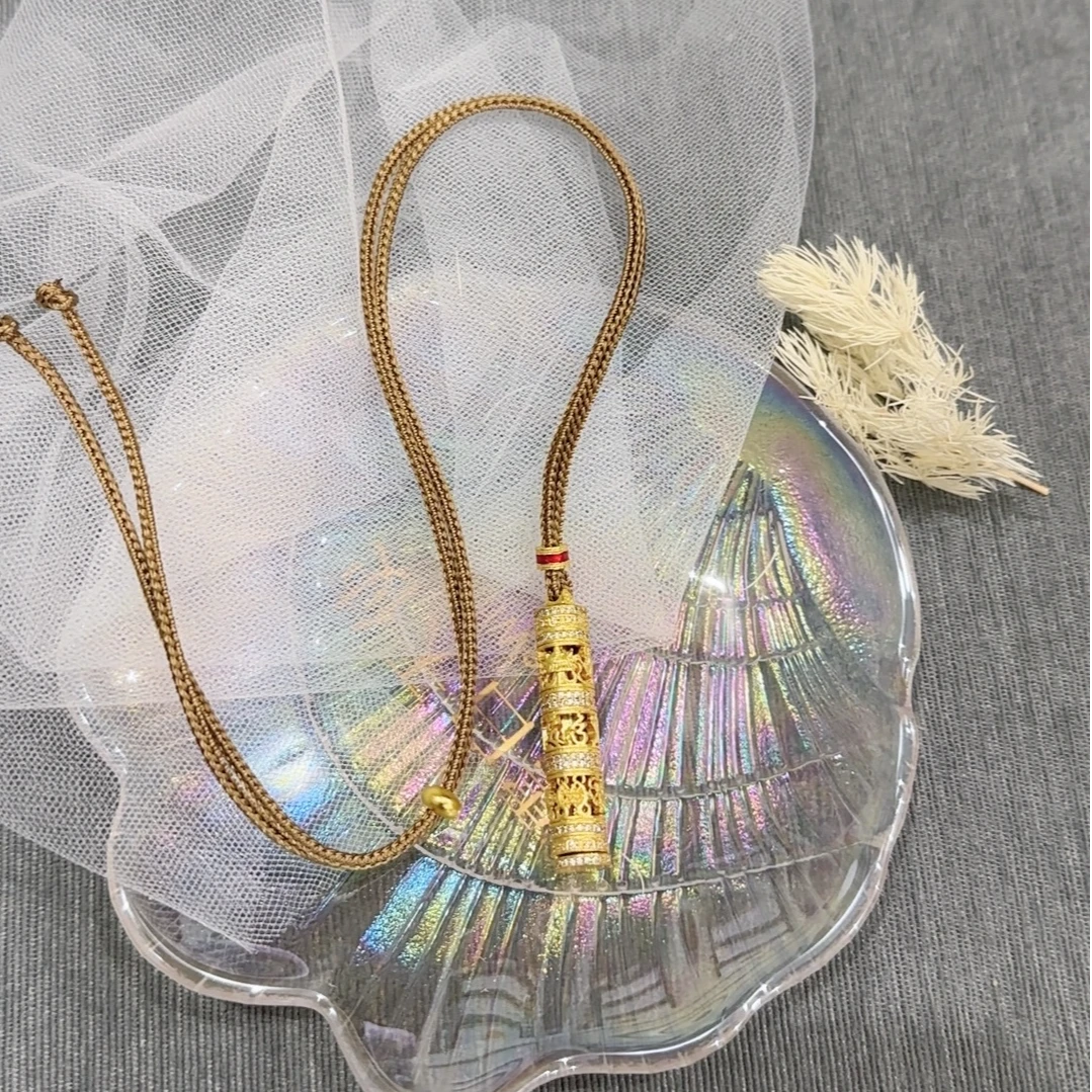 非金属树脂吊坠 L.X~花丝点钻八宝项链吊坠男女情侣本命佛6358