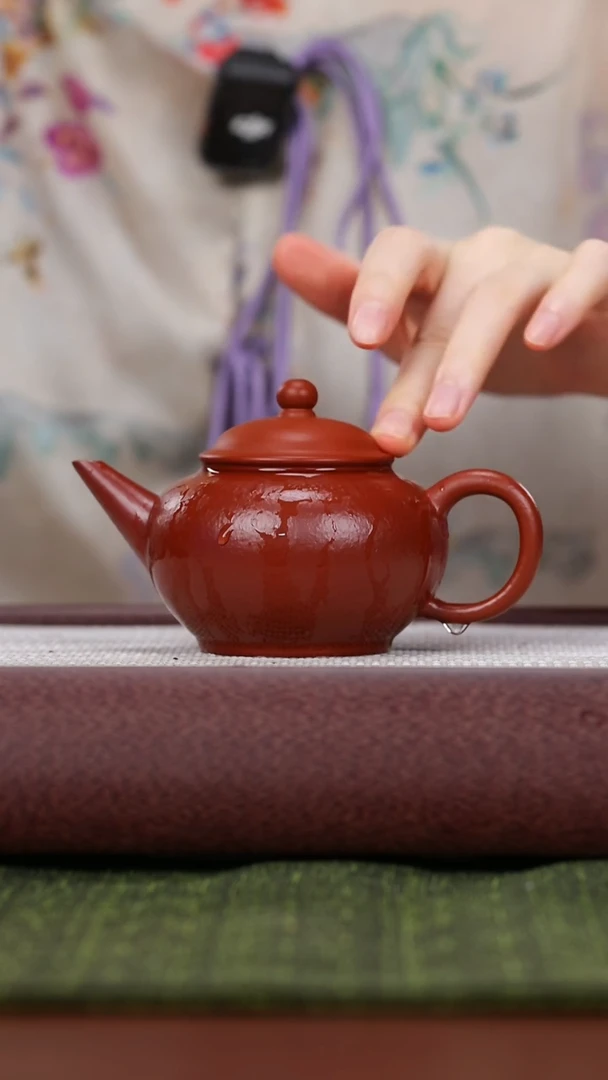 茶壶紫砂紫砂茶壶 侯峰大红袍 水平200cc