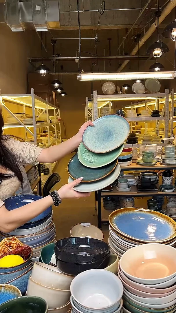 瓷200外贸尾货窑变釉下彩默认微瑕