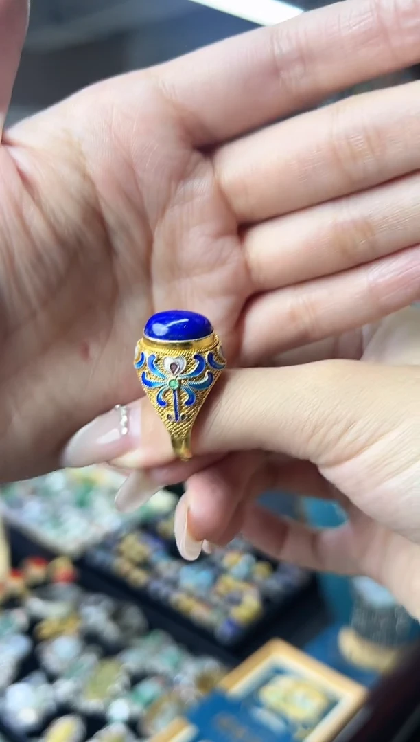 非遗手工花丝镶嵌戒指