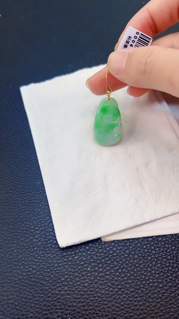 翡翠18K金镶嵌颈饰缅料A货/支持复检/一件