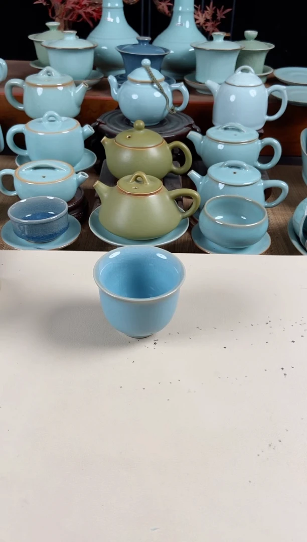 【闪购商品】其他微瑕谢朝伟天蓝铃铛杯原泥胎封穴土