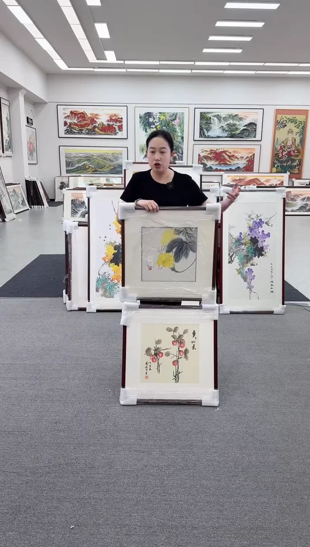 国画手绘 斗方 60*60*2