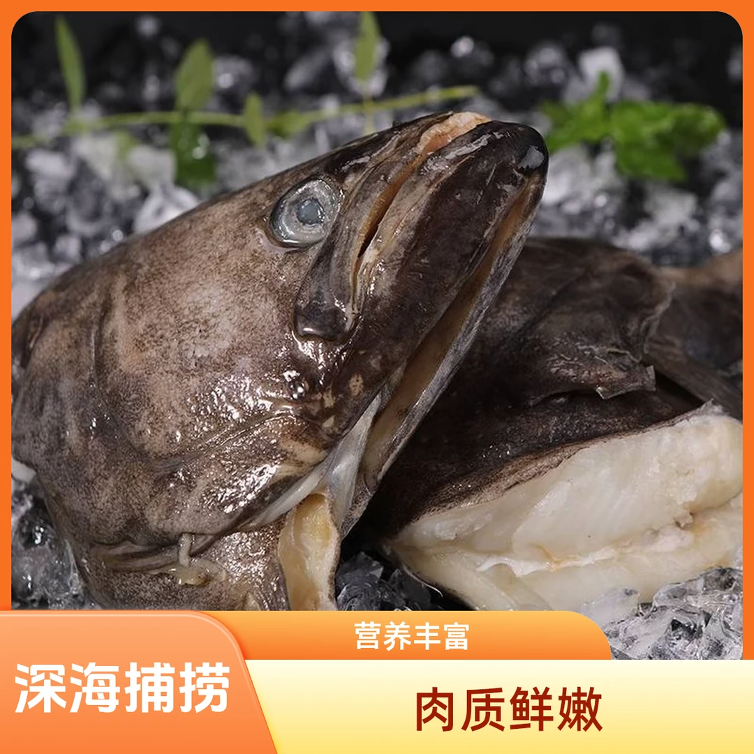 深海大鲽鱼头 鸦片鱼头 到手3只净重3斤以上 顺丰包邮