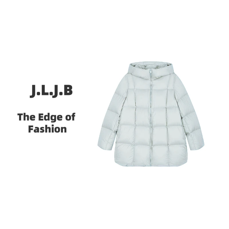 小白专属【JLJB江南佳帛】95白鹅绒新款2025秋冬中长保暖羽绒服9002