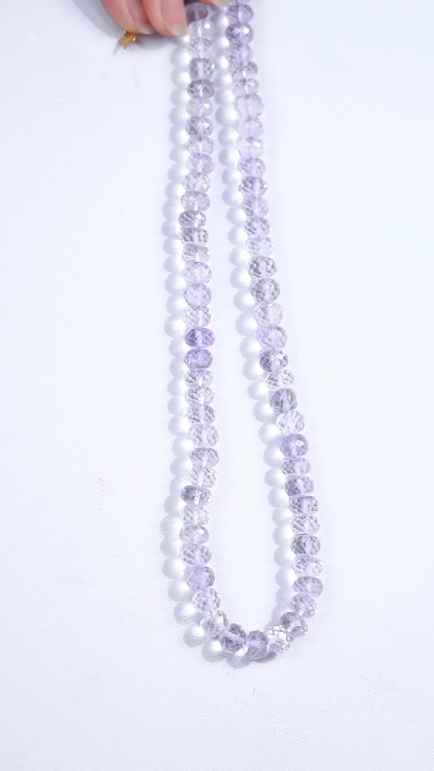 项链未镶嵌水晶紫水晶钻切项链