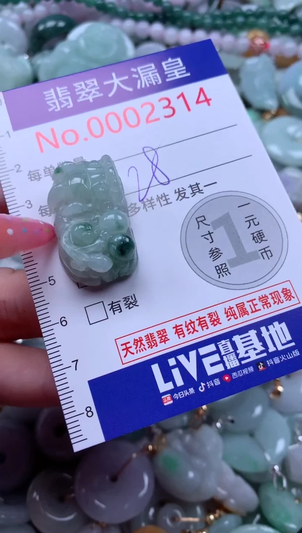 翡翠未镶嵌吊坠(不含链)2314