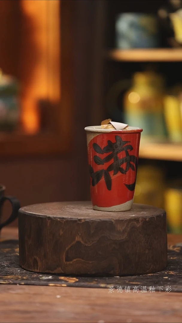 陶瓷景德镇高温釉下手绘陶瓷@L208@