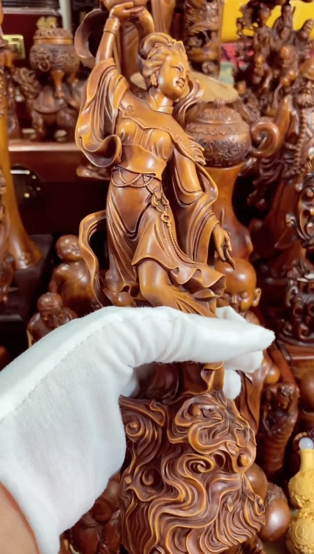 小叶黄杨摆件天女散花
