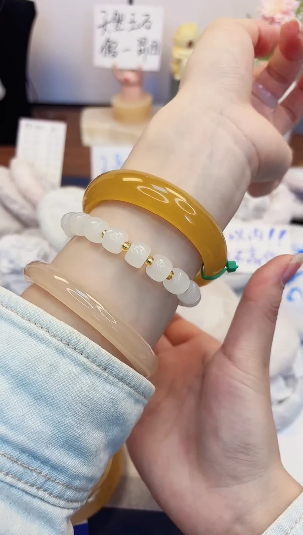 【闪购商品】石英质玉手镯未镶嵌205-财气镯-圈口59