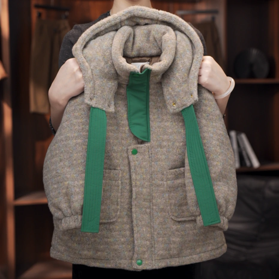 【1%】2024原版冬季儿童加厚羽绒服简约连帽英伦新款潮