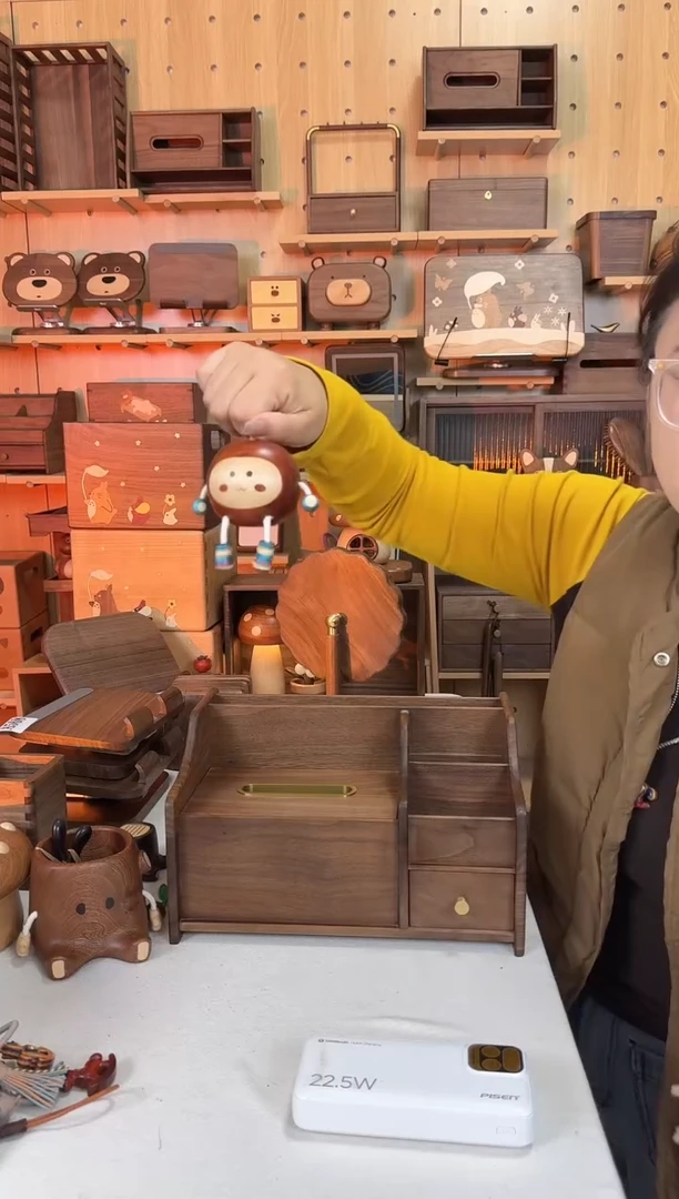 木花梨木苹果人摆件