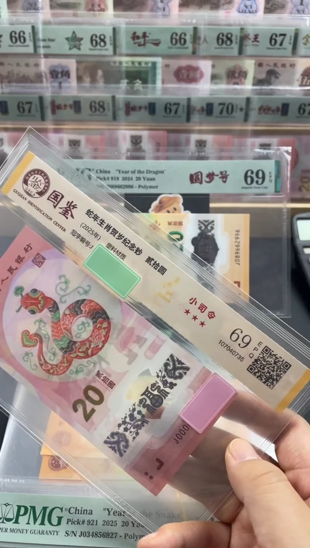 塑料蛇钞国鉴评级副司令69分不挑号