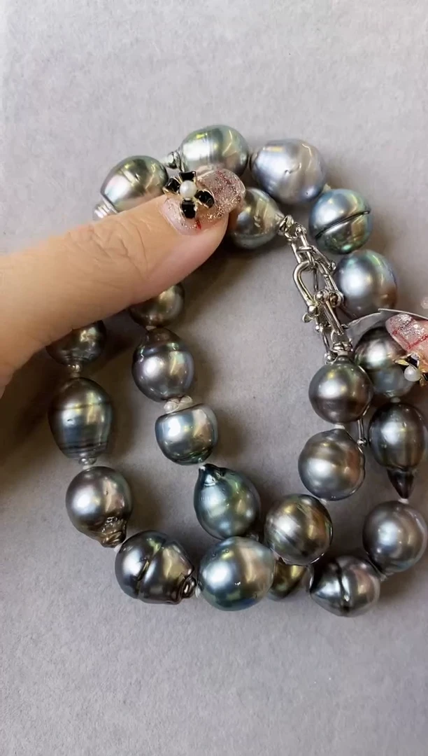 【闪购商品】海水珍珠项链未镶嵌13-14大溪地黑珍珠项链