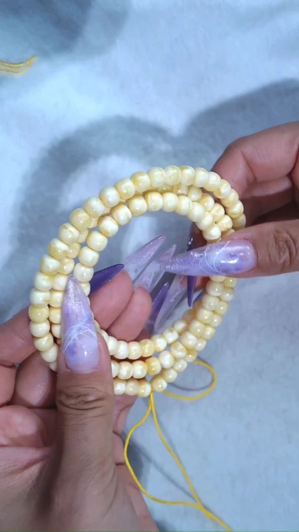 手链蜜蜡未镶嵌典藏级7mm瓷白浓蜡虎皮妖华108