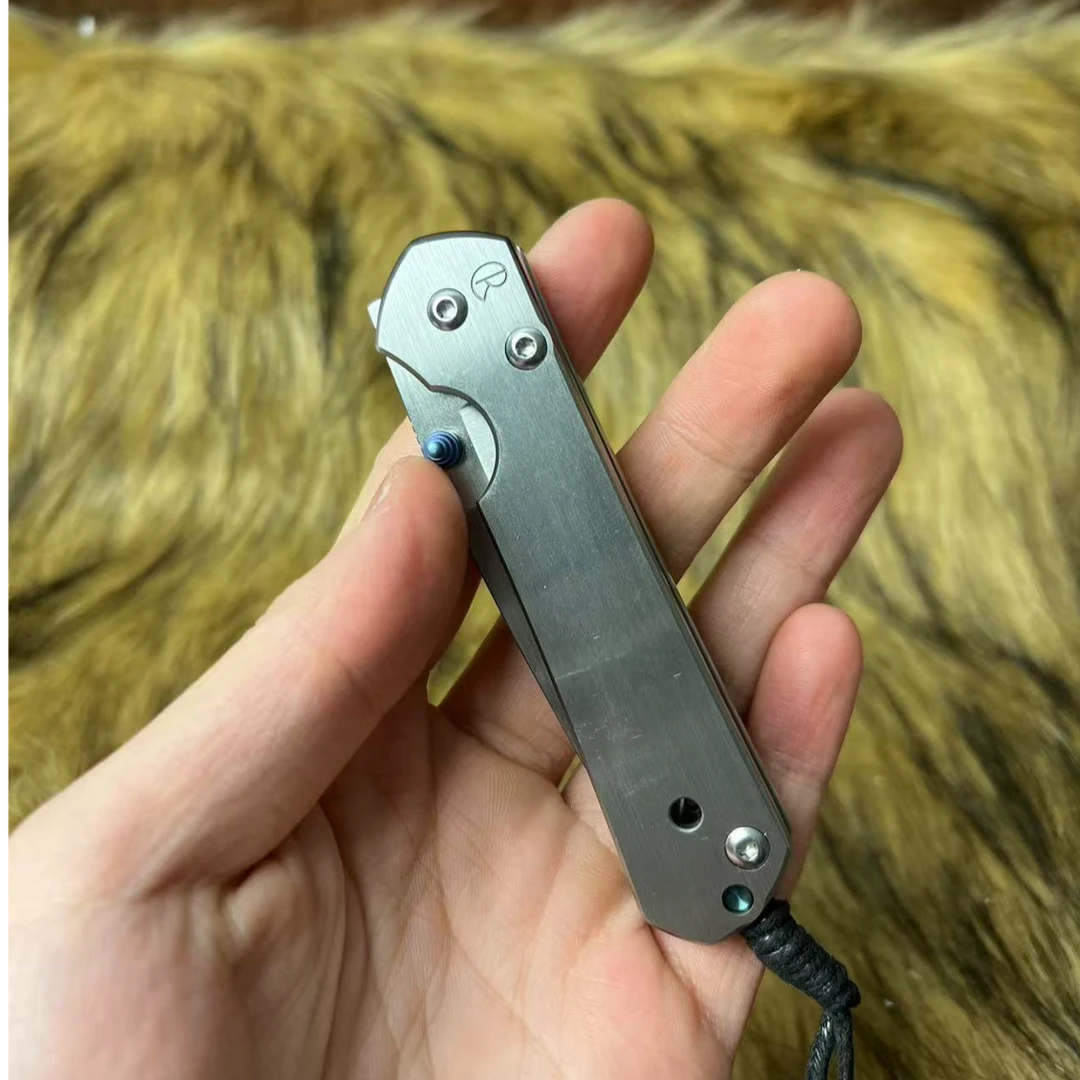 【沙本沙】克里斯里夫通体拉丝tc4钛cpm110v粉末手工刀