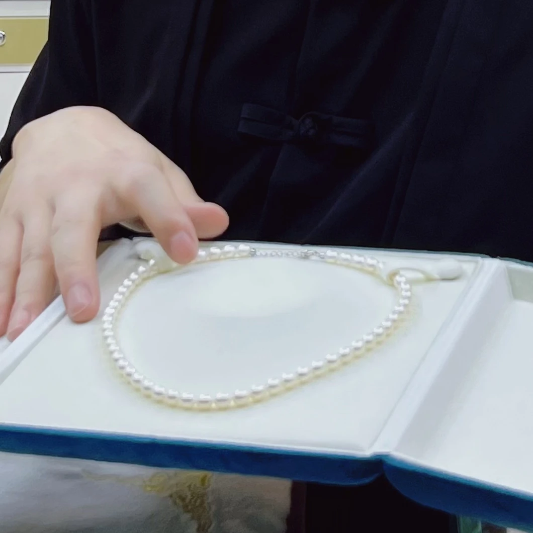 【冰哥推荐】天然“淡水珍珠 项链 6mm左右 多样性发一