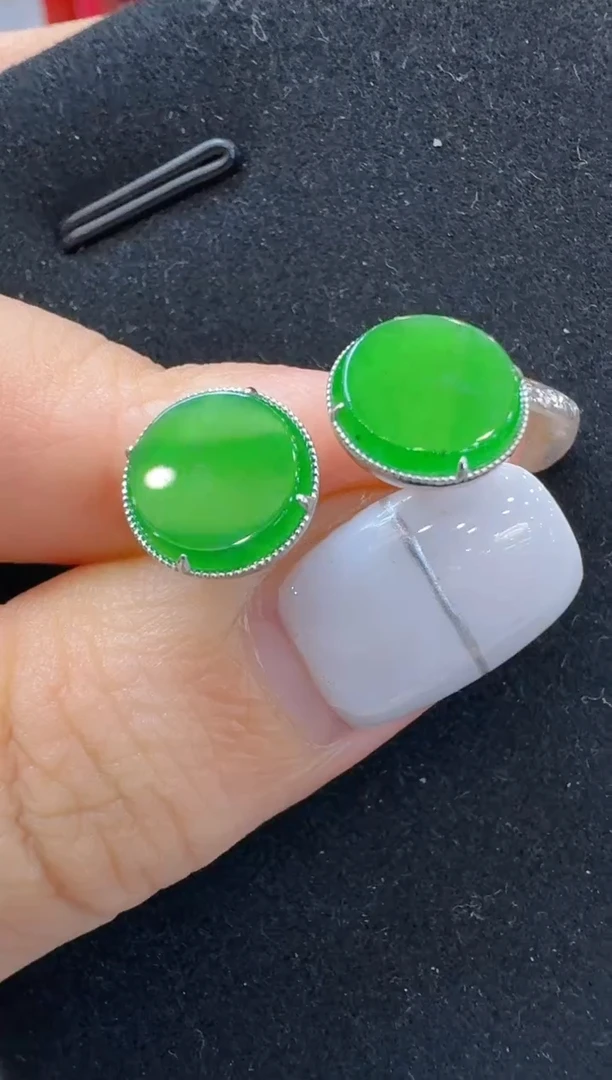 翡翠18K金镶嵌耳饰多样性团购发一件