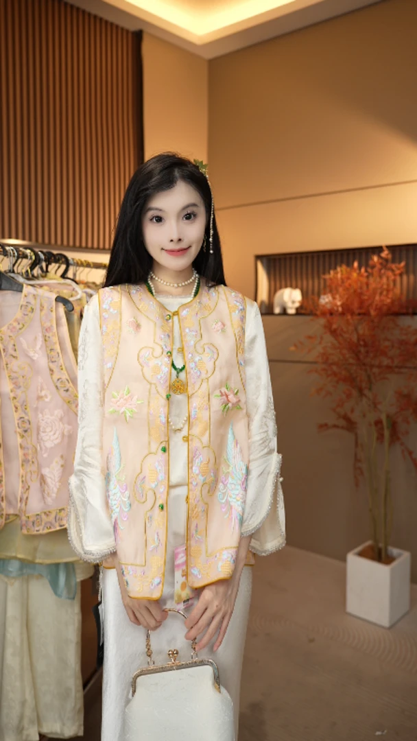 [凤吟]H6127南油新款重工刺绣新款马甲-403常常