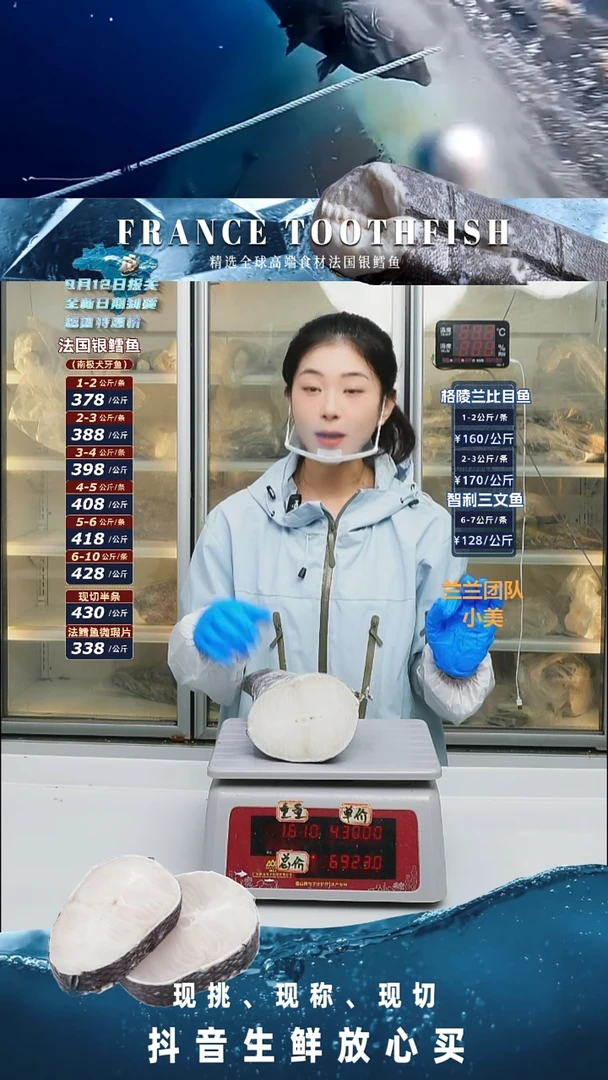 法国银鳕鱼大鱼下半条1.6kg