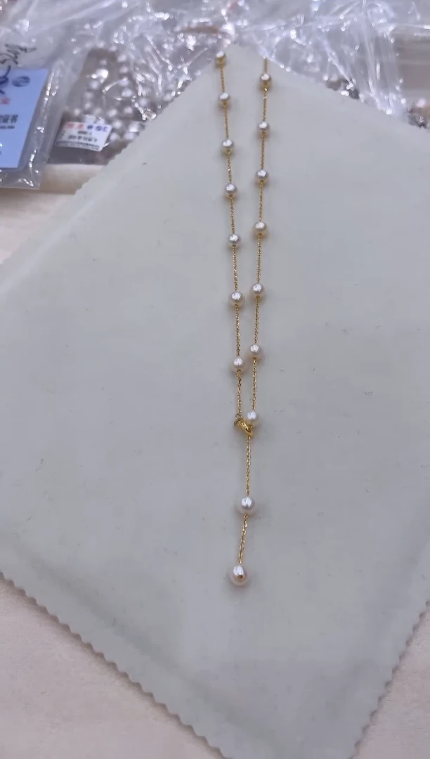 淡水珍珠银S925镶嵌颈饰XL3027