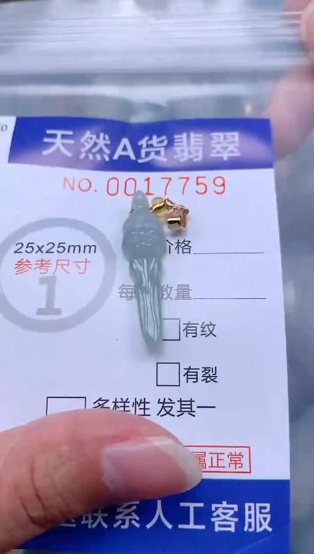 翡翠未镶嵌吊坠(不含链)1