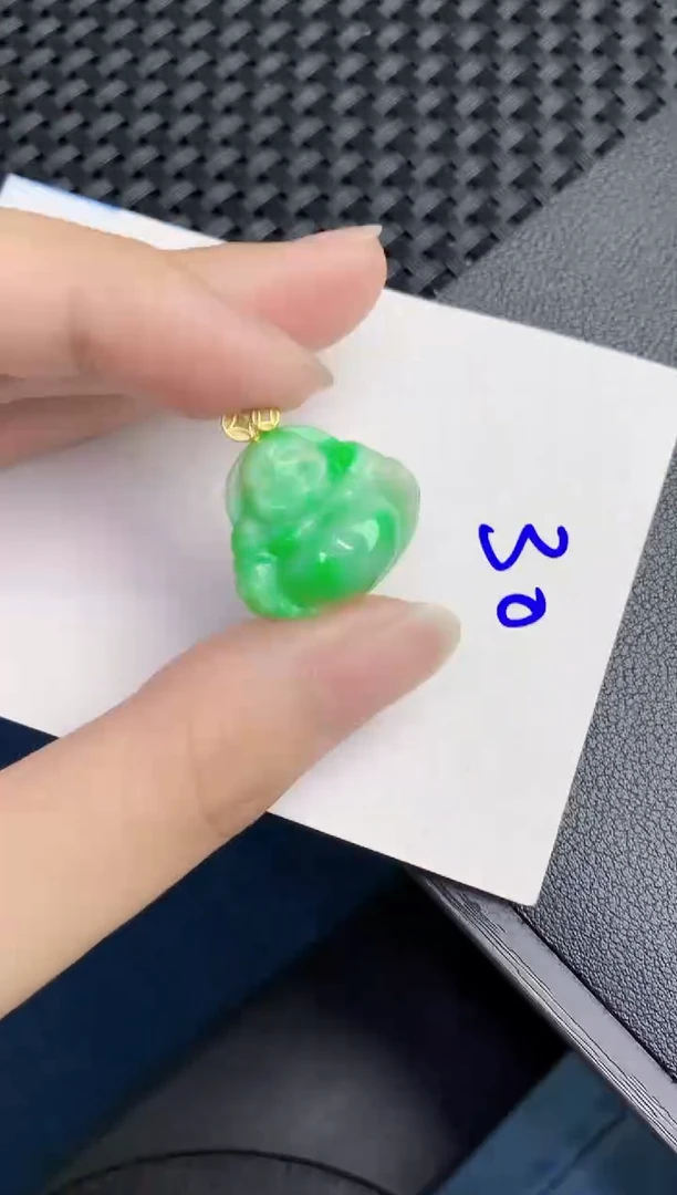 翡翠银S925镶嵌颈饰天然翡翠緬甸A貨