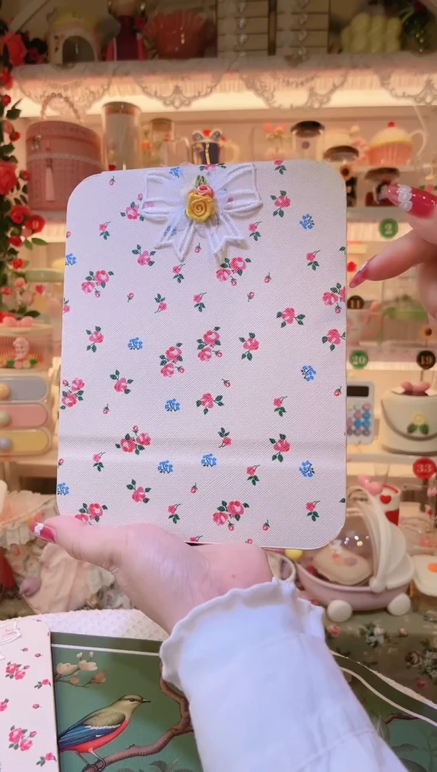 玫瑰花折叠镜中——手工制作品质好！