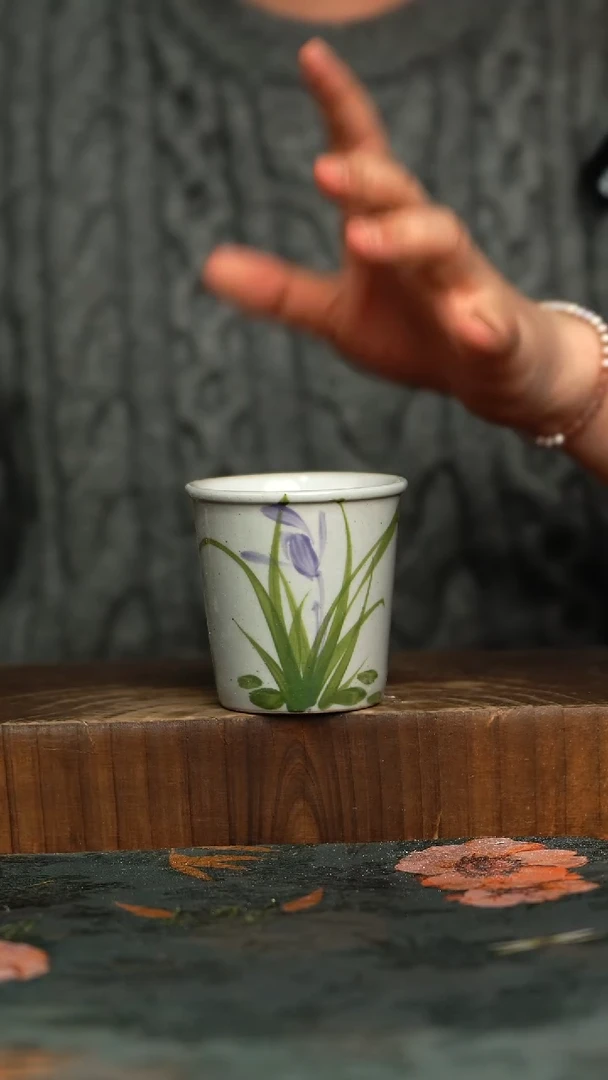 杯釉下彩手工手绘同款陶器