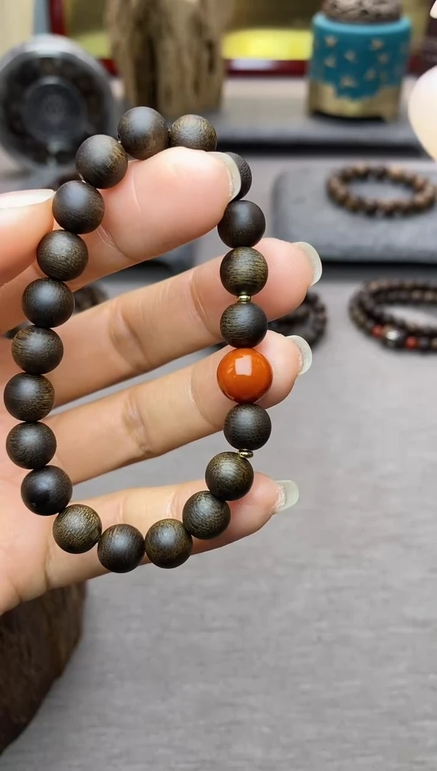 【闪购商品】沉香手串单圈越南芽庄白棋楠0.8 沉水