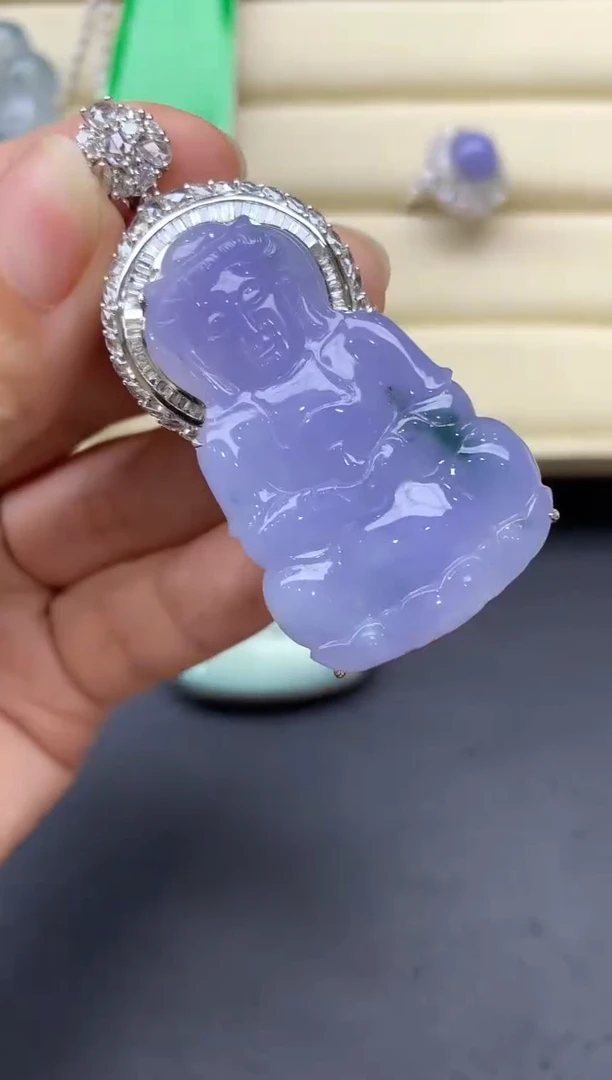 翡翠18K金镶嵌颈饰561-中国好珍宝