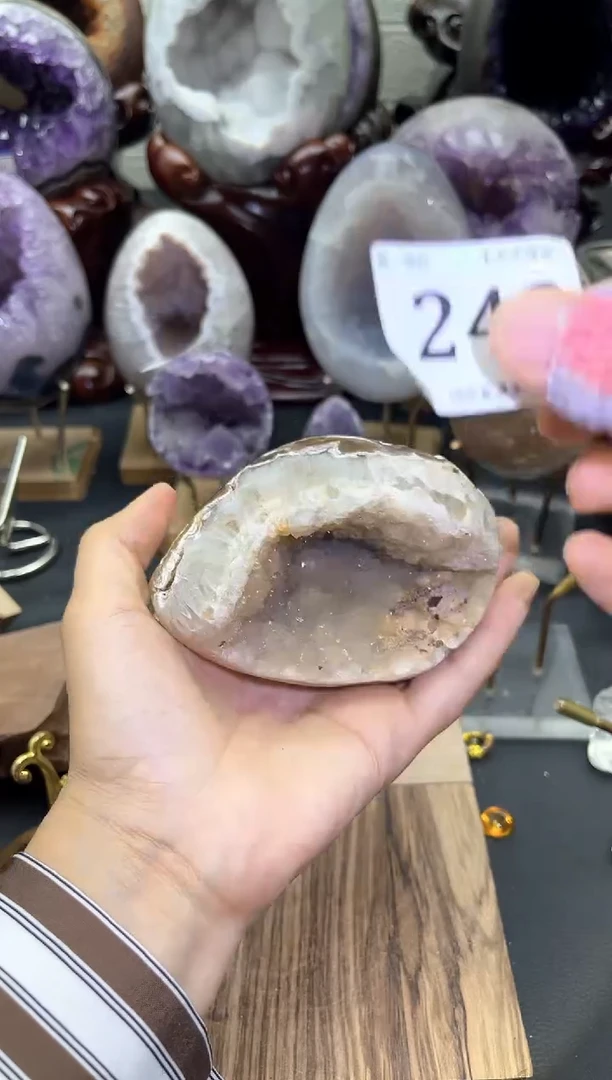 未镶嵌紫晶大型摆件（非配饰）暗**光242号龙蛋