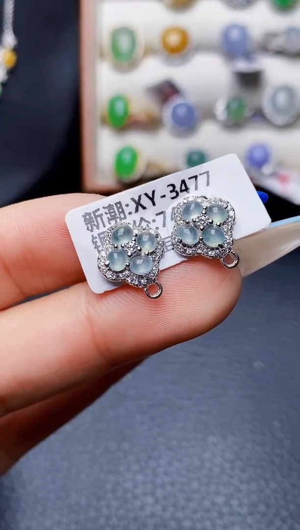 银S925镶嵌戒指翡翠3270