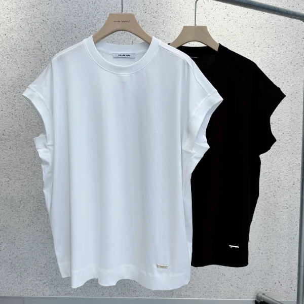 男士两色砍袖运动百搭短袖T