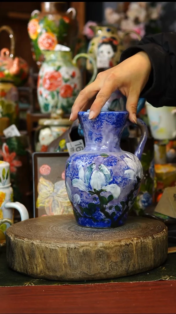 陶瓷216景德镇手工手绘釉下彩