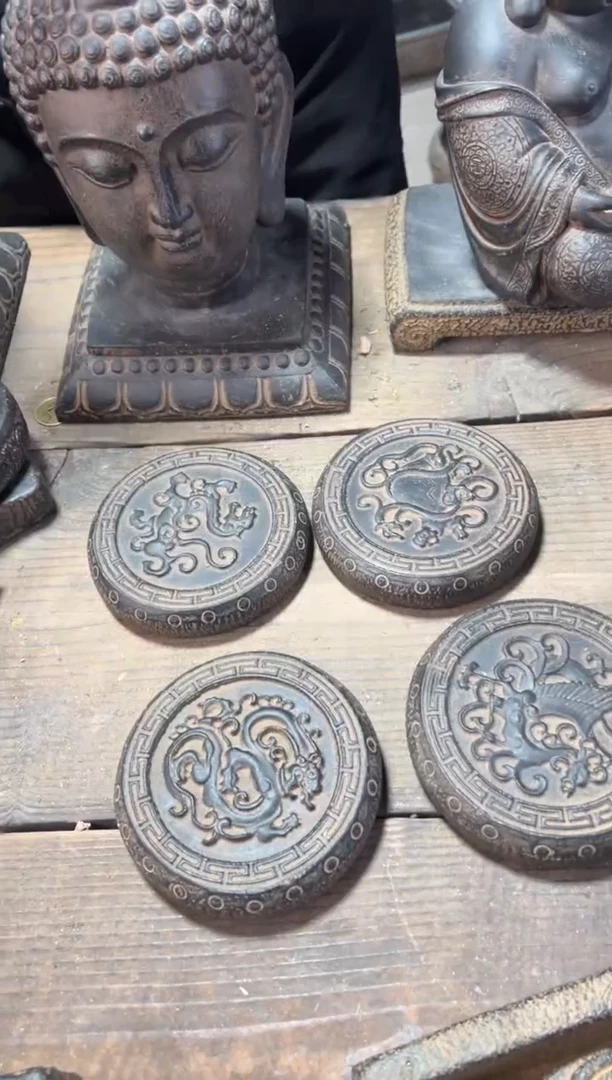 陶土【火山泥】四兽底座一套