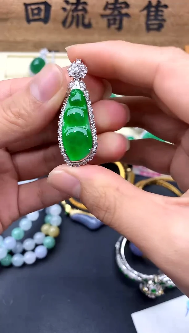 【闪购商品】翡翠颈饰18K金镶嵌617-中国好珍宝