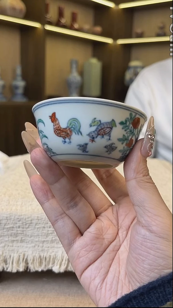 瓷片景德镇毛仔柴窑杯