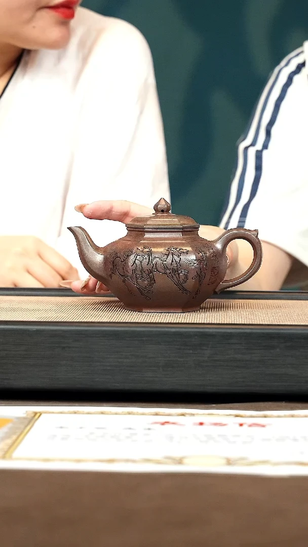 茶壶紫砂【P018】六方笑樱251c