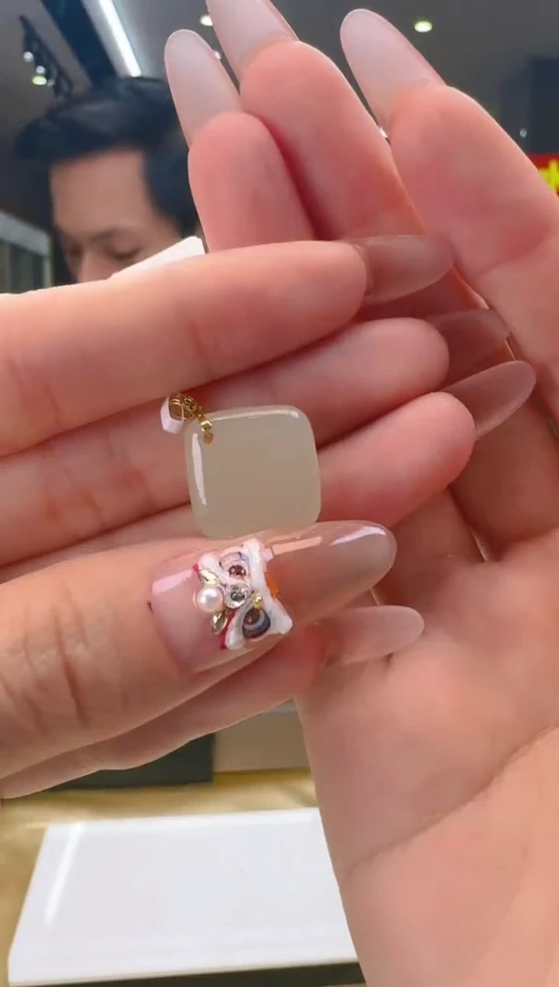 【闪购商品】和田玉吊坠18K金镶嵌【SG】0118006