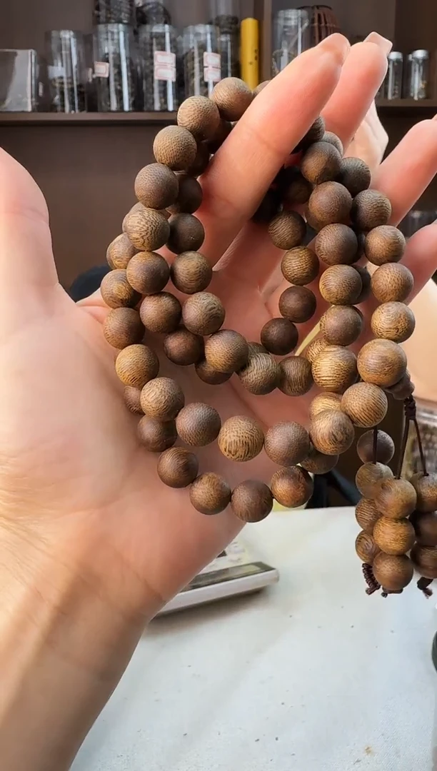 手串沉香1.0保27克白奇圆珠双圈多样性发一