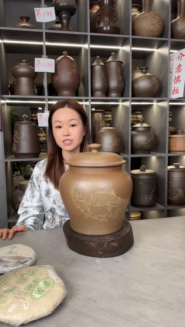 【闪购商品】罐本陶手作泥兴陶2斤装茶叶罐内里瑕疵