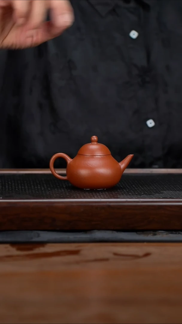 茶壶紫砂cc黄龙山原矿朱泥梨型7