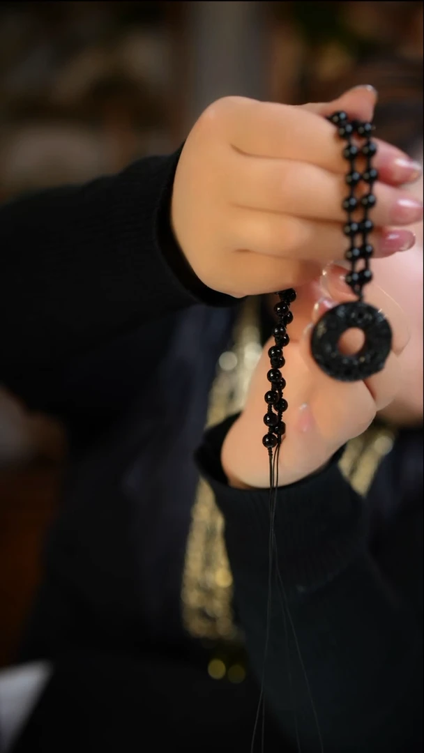 未镶嵌黑曜岩摆件黑曜石平安扣D332多样性发其一