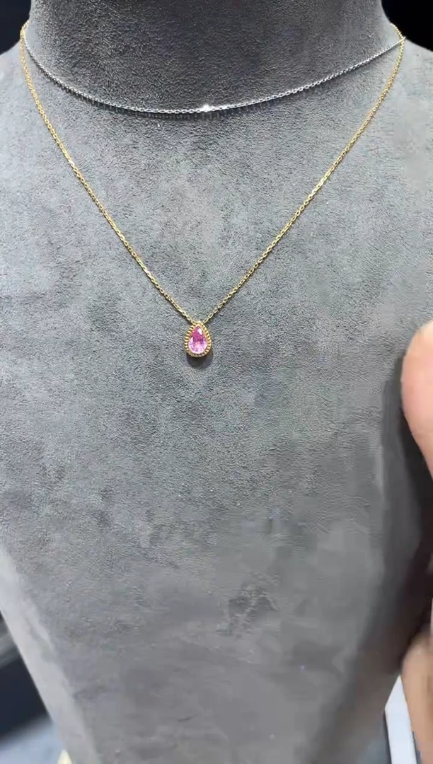 项链蓝宝石18K金镶嵌1
