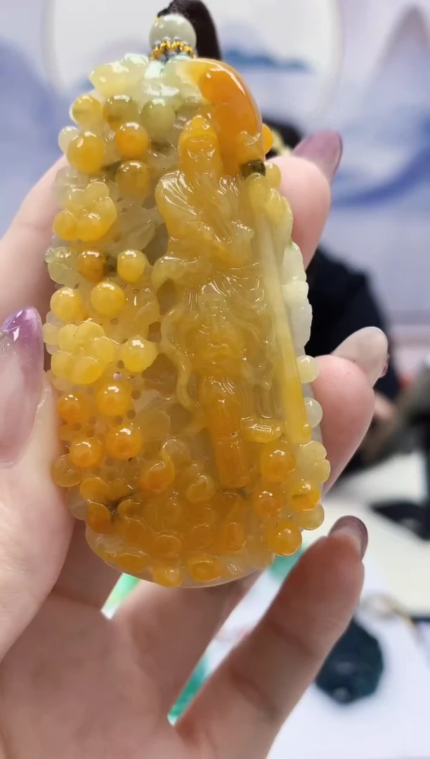 定制翡翠未镶嵌5060jw-毛货挂件101