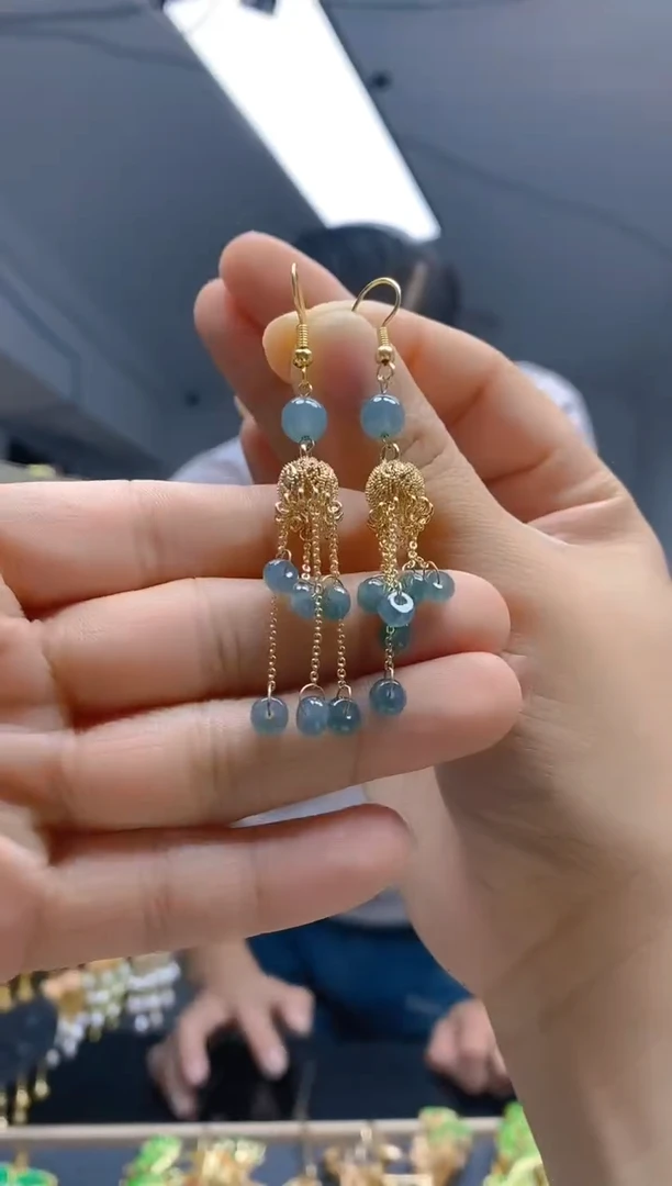 【闪购商品】翡翠耳饰合金0106翡翠耳钩