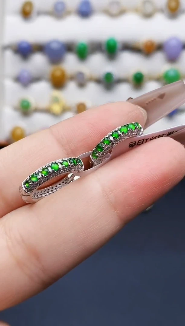 银S925镶嵌戒指翡翠1602